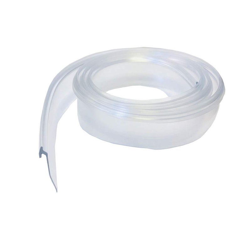 soikoi Gordon Glass Clear Vinyl Framed Shower Door Drip Sweep Wipe Seal Angled 36"" Long, Made in USA - Image 1